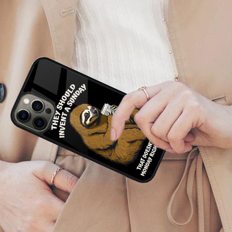 

Funny Lazy Sloth Design Magnetic Phone Case For APPLE iPhone 17 Air 16 14 13 12 Pro Max 15 Plus Charge With MagSafe Cover iPhone 14