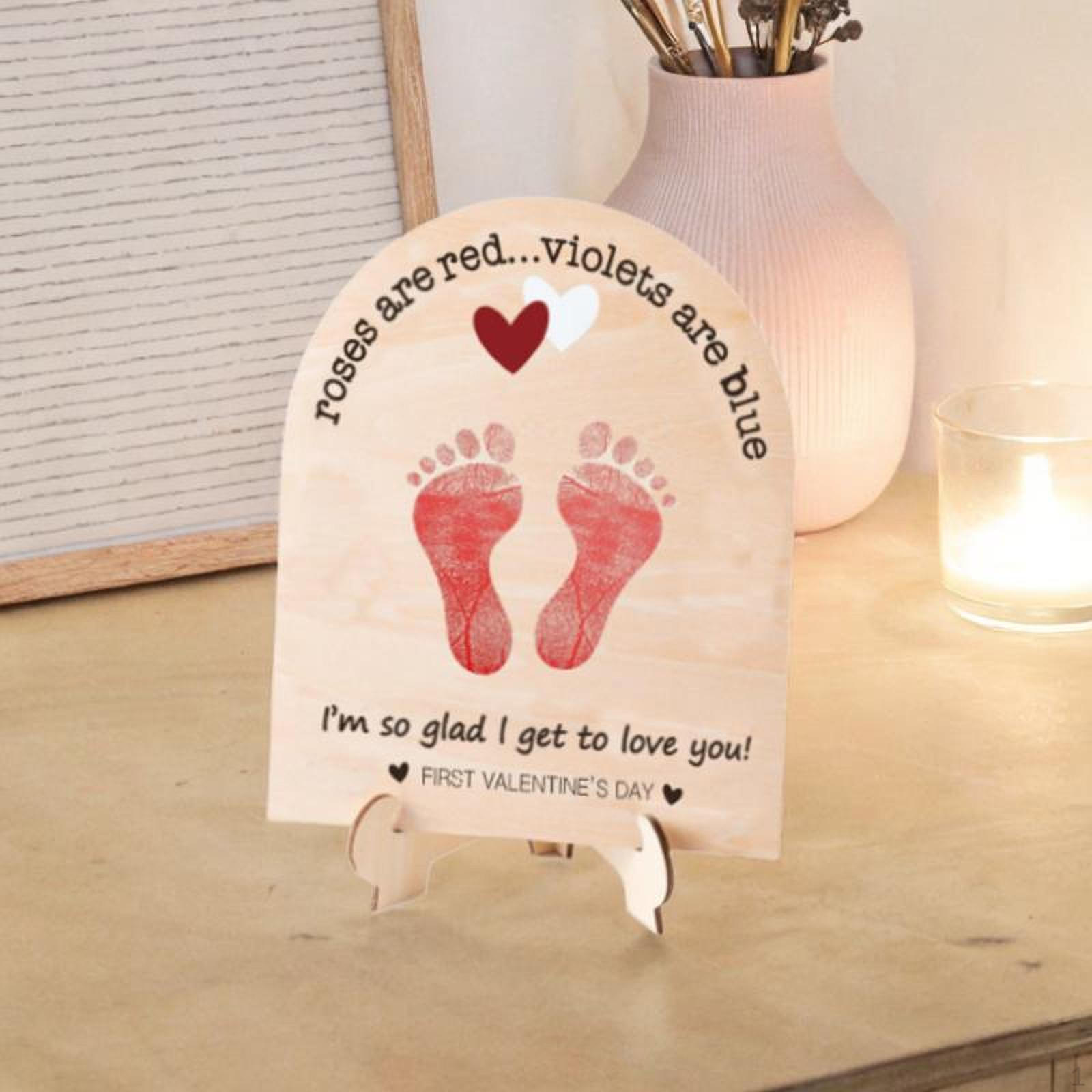 

Знак-отпечаток стопы для новорожденного, сувенир для спальни дома Black text