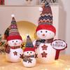 Christmas Snowman Plush Ornaments and Santa Doll Photo Props for Store Displays