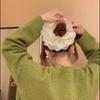 Ballet Style French White Lace Embroidery Large Hair Scrunchies For Women Retro Sweet Mesh Hair Bands Hair Ties Ponytail Holder