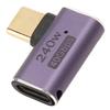 2PCS High Speed 240W Right Angle Adapter 8K 60HZ 40Gbps USB C Female to Female Adapter LED Light USB C Female Adapter Laptop