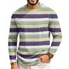 T-shirt casual a manica lunga raglan da uomo con girocollo, per l'uso quotidiano