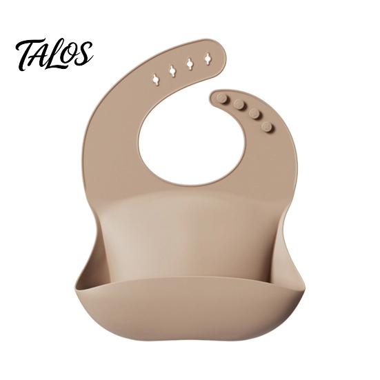 Easy Clean Toddler Bibs Silicone Baby Bib, Waterproof Soft Adjustable Feeding Durable Large Pocket Food Catch Bib for Babies And Toddlers Comfortable