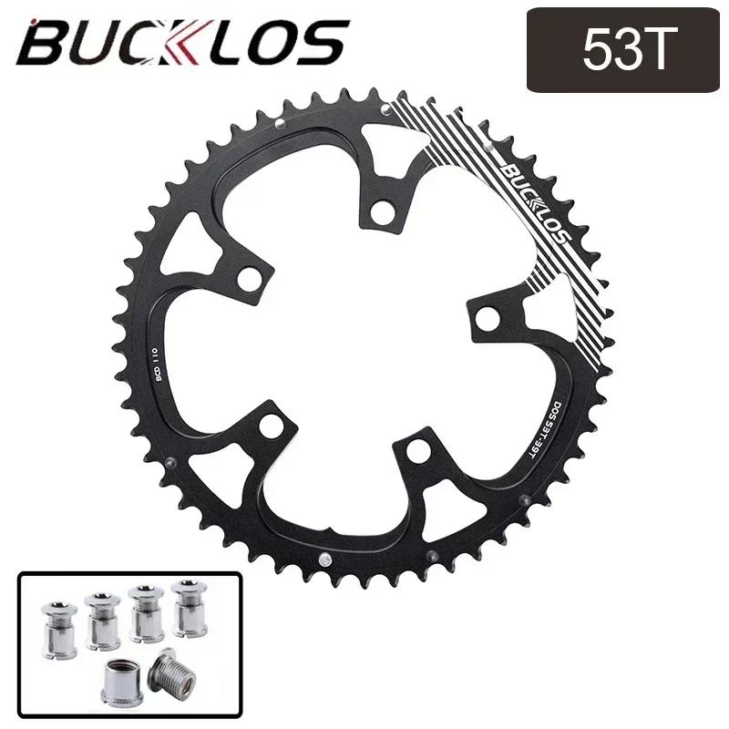 BUCKLOS Bike Chainring 110BCD Road Bicycle Crown Double Road Chainwheel 34T/50T 36/52T 39T/53T for 8/9/10/11 Speed Crankset