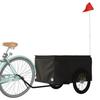 VidaXL Remorque de vélo noir 45 kg fer 94094