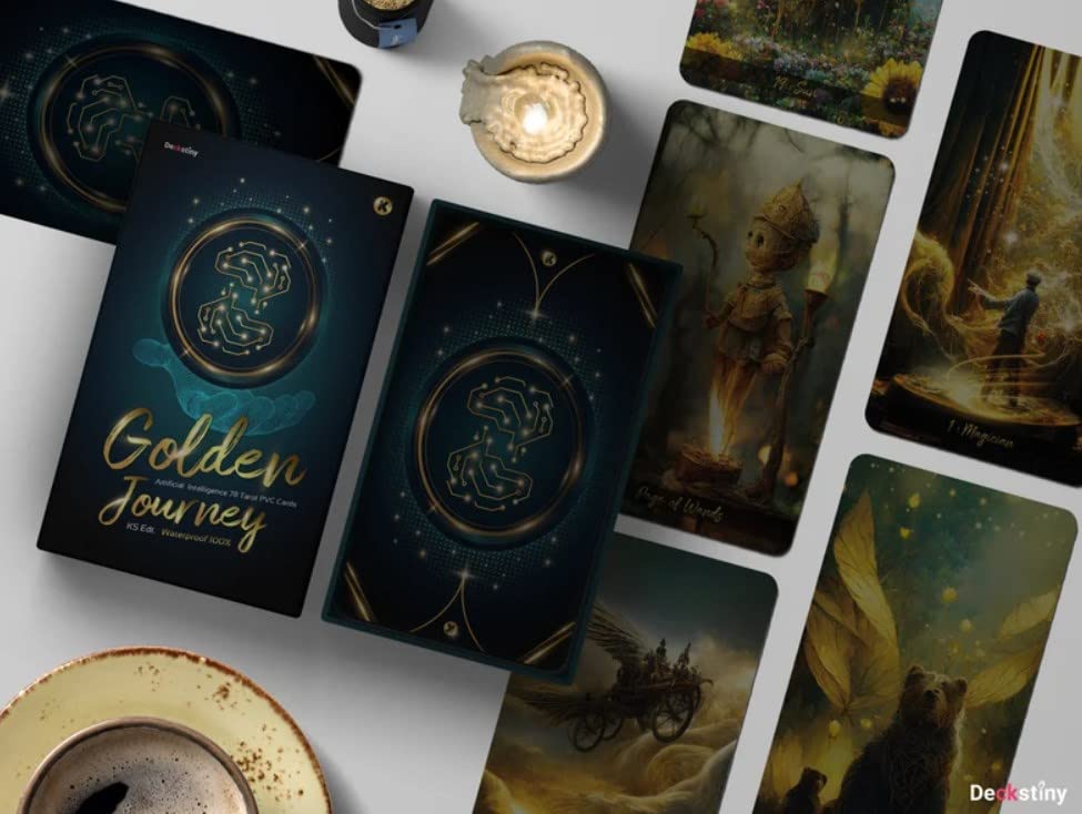 Kancharo Tarot Card Set Journey Kickstarter Includes a Japanese Tarot Card Basic Instruction Manual and Pouch 81-Card [Golden Tarot Edition]