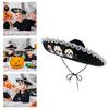 Children Fashionable Mexico Sun Hat with Unique Skull Pattern for Beach Trip and Daily Outings Festival Gathering