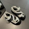 Silver high-end non-slip thick-soled bag head sandals women's 2025 new summer wear heightening soft-soled cool slippers