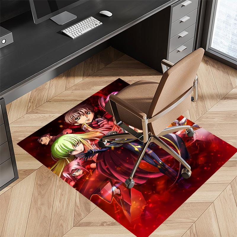 Anime Code Geass Printed Absorbent Washable Carpet,Non-Slip Bathroom Mats,Kitchen Rugs,Living Room Entrance,Camping Picnic Rugs
