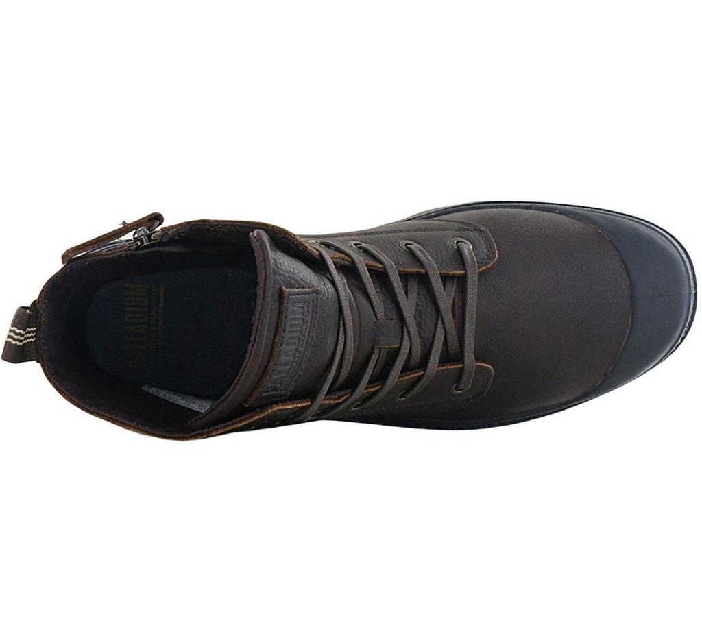 Palladium Pampa Hi Zip Leather ESS - Pánské boty Leather Brown 76888-248-M ORIGINAL
