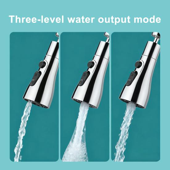 Kitchen Faucet Extender 360 Degrees Rotatable 3 Modes Adjustable Sprayer Attachment Universal Faucet Aerator