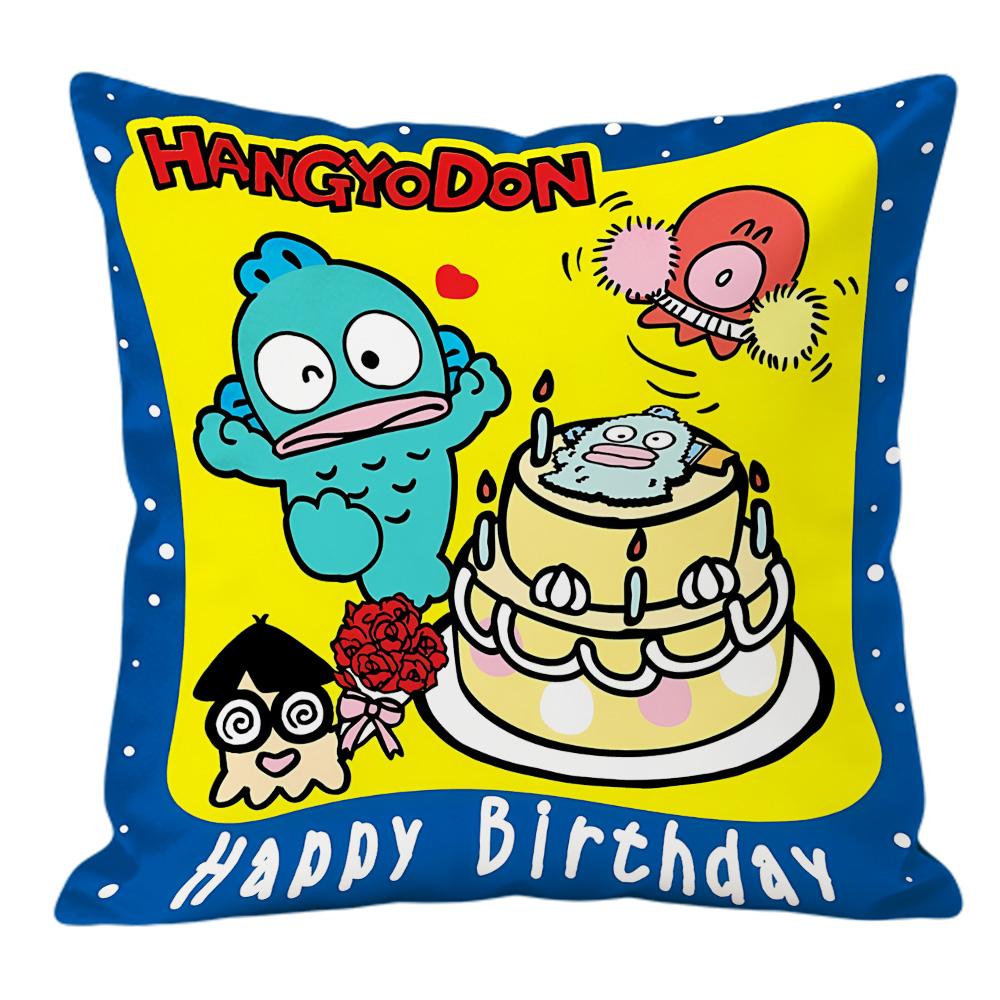 Hangyodon Double Sided Print Pillow Cover Decorative Cushion Cover 30x30 45x45 for Sofa Bedroom Kawaii Room Decor Home Decor