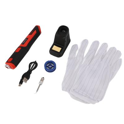 Soldering Iron Kit USB Rechargeable Fast Heating 450 Celsius Antioxidant with Touch Sensor LED Lighting