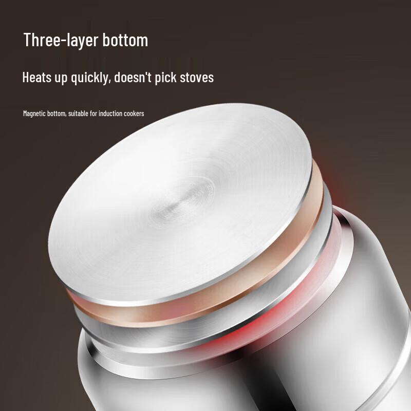 Meichu 28cm Edelstahl-Dampfgarer mit hochgewölbtem Deckel