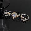 Niche Design, High-End Sweet And Cool Index Finger Ring, Embossed Domineering Dragon Ring, Personalized Love, Rose Open Ring.