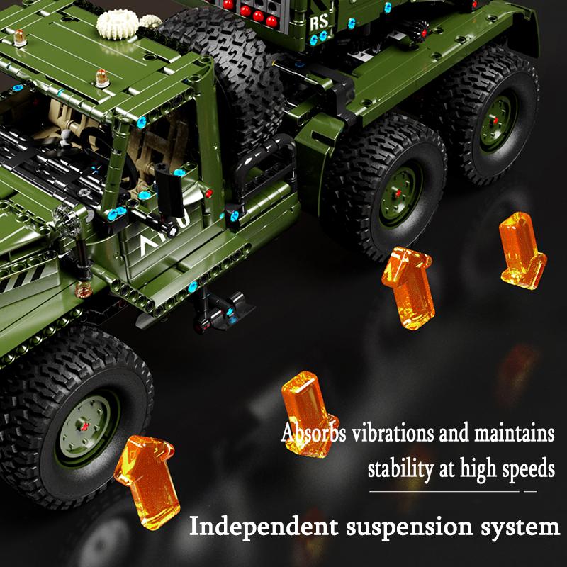 2268PCS Green Artillery Vehicle Building Blocks Toys Model Rocket Launcher Assemble Bricks Toy Sets For Kid Ornament Gifts