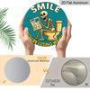 2D Flat Aluminum 7.87 Inch X 7.87 Inch Humorous Skull Bathroom Wall Decoration. Suitable for Bars, Living Rooms, Kitchens, Parties, Cafes, Porches
