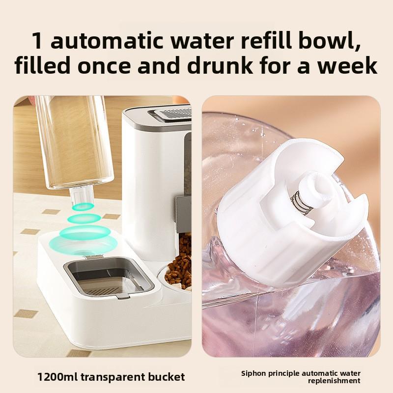 Cat Automatic Feeder, Cat Bowl and Dog Bowl Combined In One, Automatic Drinking Water, Pet Bowl and Food Bowl, Double Bowl, Pet Supplies