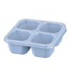 4 Pack Snack Containers, 4 Compartments Bento Snack Box, Reusable Meal Prep Lunch Containers Divided Food Storage Containers for School Work Travel