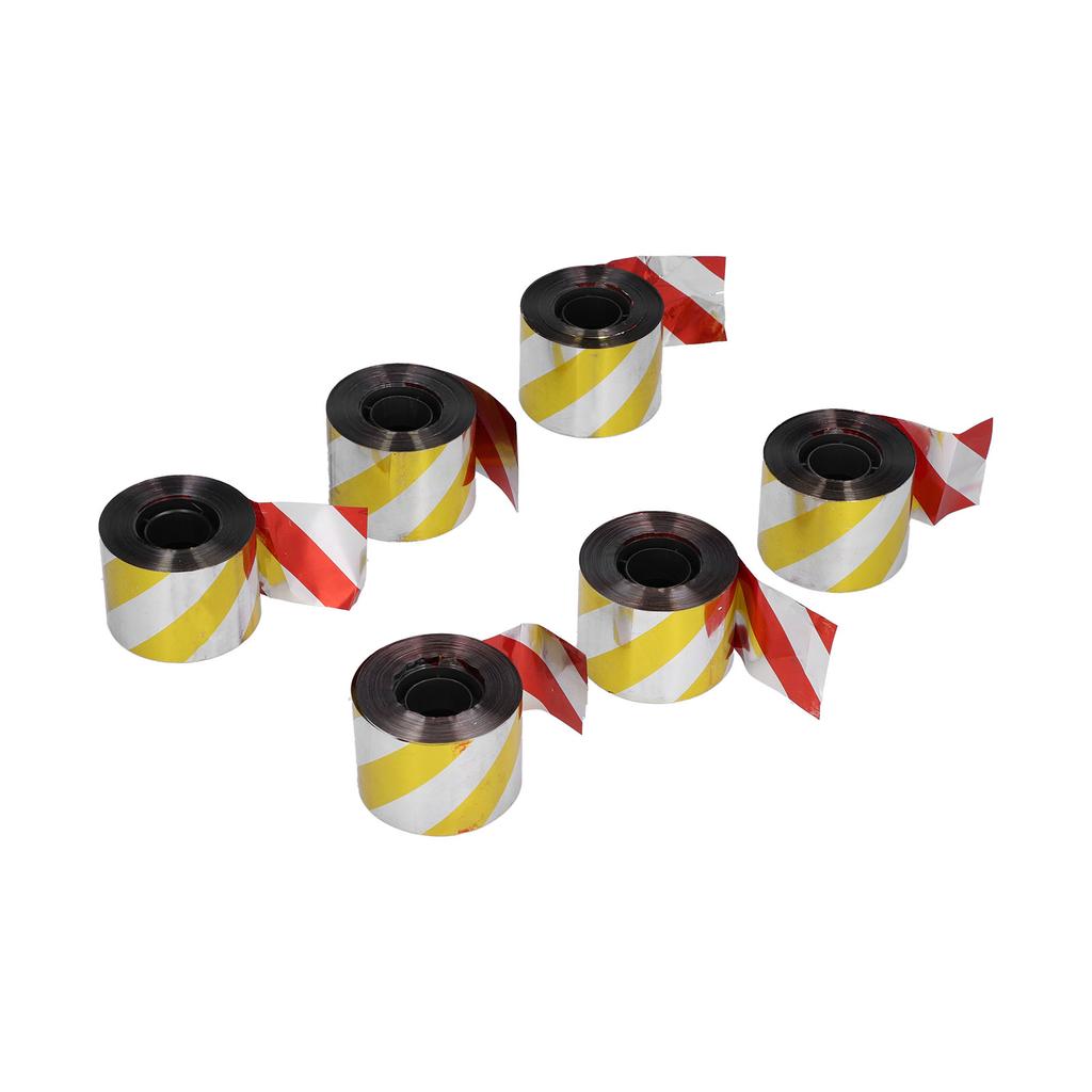 6PCS Bird Deterrent Reflective Scare Tape Bird Repellent Ribbon for Orchard Supplies Silver Red Silver Yellow