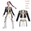 Kids K-Pop Demon Hunters Mira Rumi Zoey Cosplay Costume Set Girls Uniform Halloween Party Stage 3D Printed Dress Up Suits