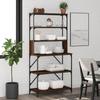 Baker's Rack - vidaXL - 6 Levels - Engineered Wood - Metal - Brown