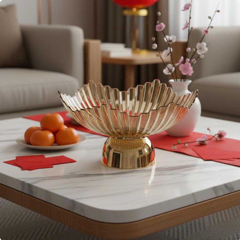 Sockel Obst Beleuchtete Schale Elegantes Design Hoher Fuß Teller Blütenform Dekorative Snacks