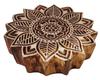 Indian Wood Stamps Decorative Blocks Brown Floral Handcarved Stamp