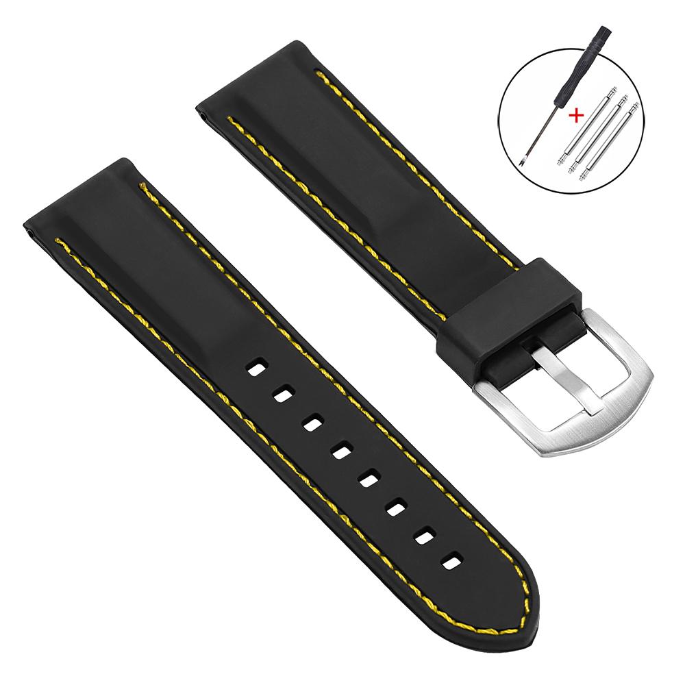 Rubber Watch Band 18mm 20mm 22mm 24mm Wristabnd for Seiko Bracelet Soft Silicone Watch Strap Men Women Sport Waterproof Belt
