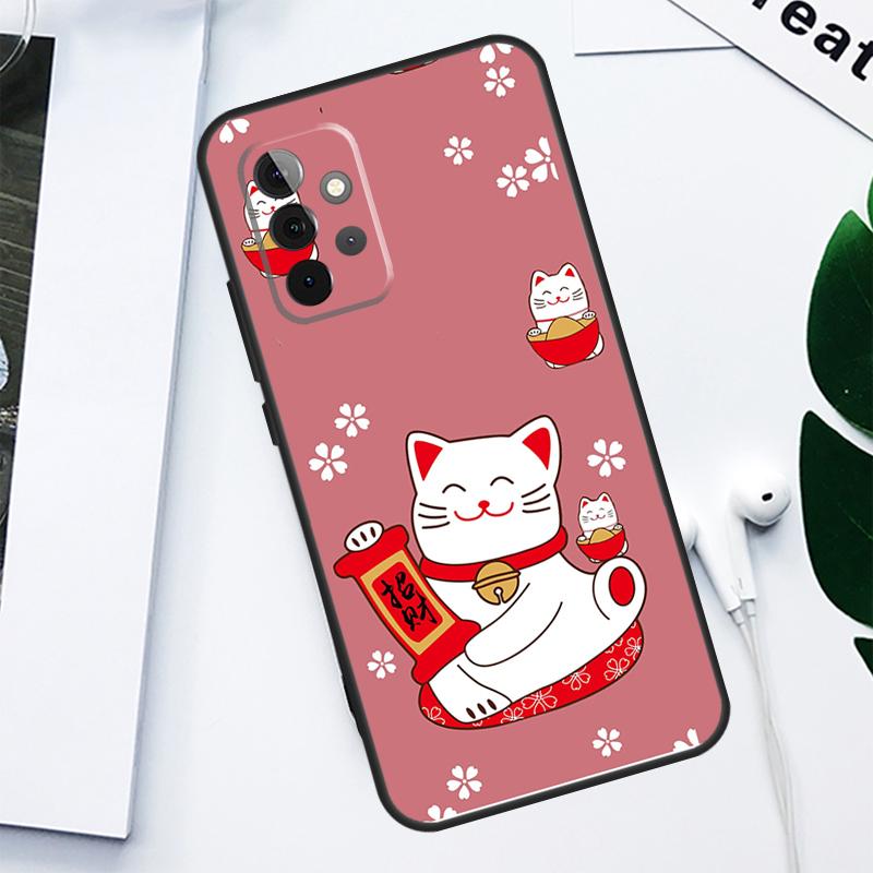 China cute lucky cat For Samsung Galaxy A52 A22 A32 A54 A34 A14 A55 A35 A15 A53 A33 A13 A05 A06 A16 Phone Case