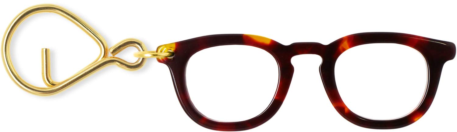 

Glasses Key Brown Colorful Slip-On Ring, (RBK-9801), Keychain,