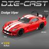 1/24 Dodge Viper ACR SRT Alloy Sports Car Model Diecast Metal Track Racing Vehicles Car Model Sound and Light Childrens Toy Gift