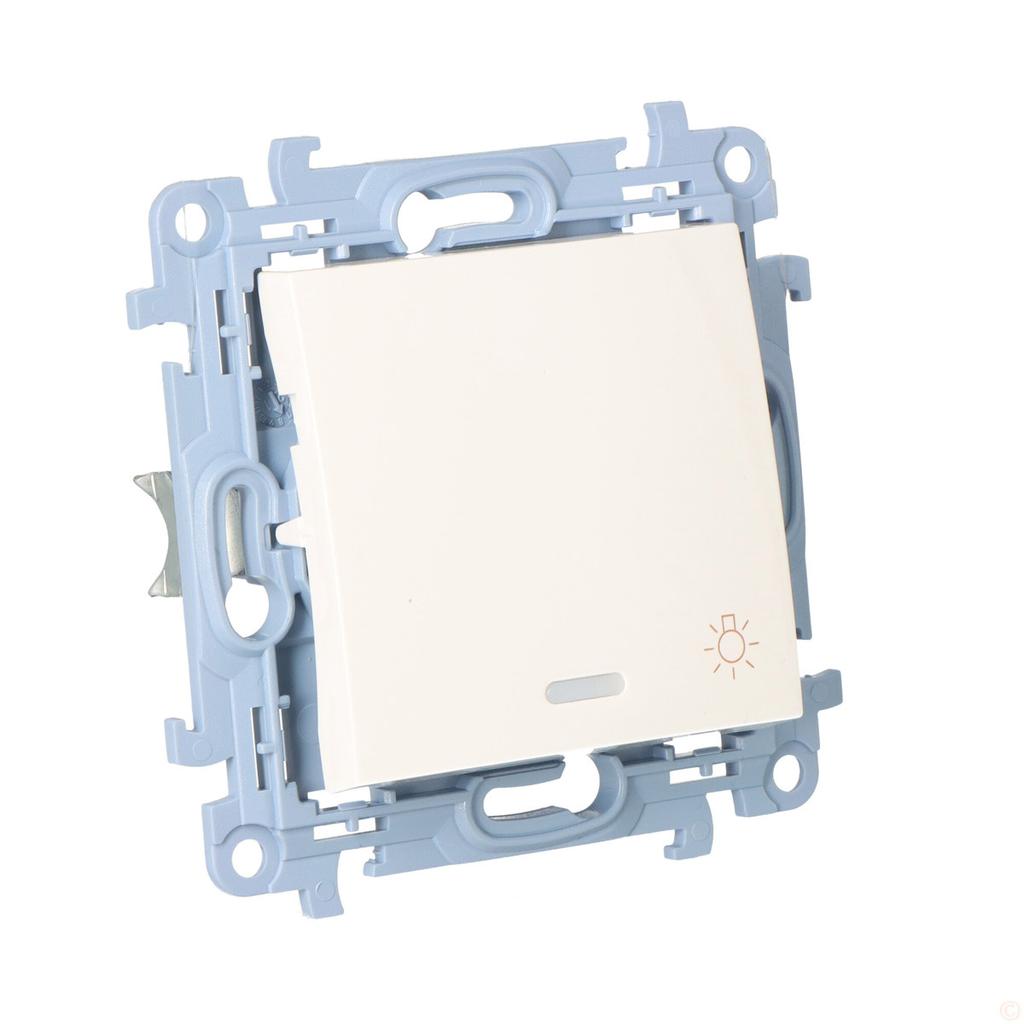 "Light" button with LED backlight (module) 10 AX, 250 V~, screw terminals