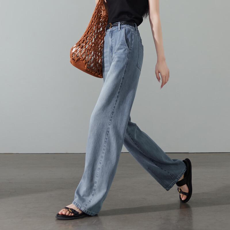 SOFSIL Women's Summer Wide-Leg Denim Jeans