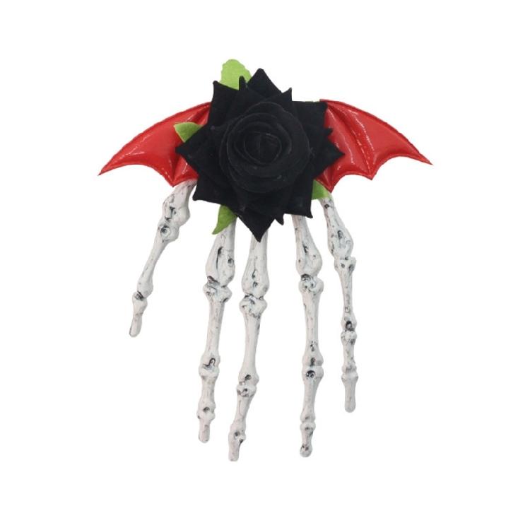 

1 шт. Аксесуар для волосся у вигляді руки скелета Елегантна пластикова кліпса для тематичних вечірок, костюмованої події та молодіжного фешн-стайлінгу