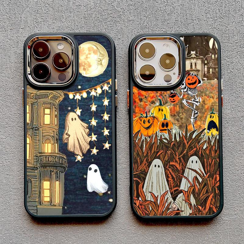 Fashion Ghost Creativity Phone Case For Iphone 16 15 14 11 13 12 Pro MAX Back Cover X XS XR Max 7 8 Plus Cases Solt Matte Shell