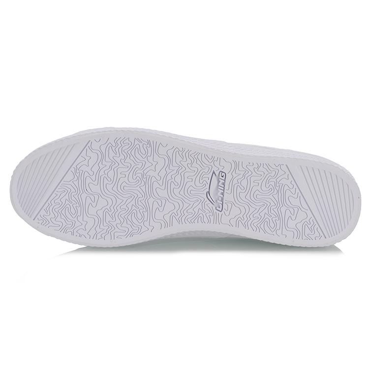 Li Ning Wave Wear Resistant And Lightweight Low Top Skateboard Shoes Men's White AGCP163-2