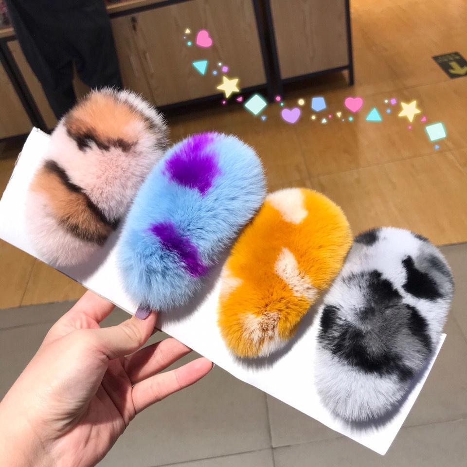 Real Rabbit Fur, Fur, Headband, Hat, Women's Autumn and Winter Forehead To Keep Warm, Going Out, Headgear, Headgear, Women's Hair Band, Plush Headband