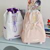 Schoolbag1011 New Bundle Drawstring Rice Pure Large Capacity Backpack Yoga Fitness Lightweight Backpack College Student Schoolbag Women