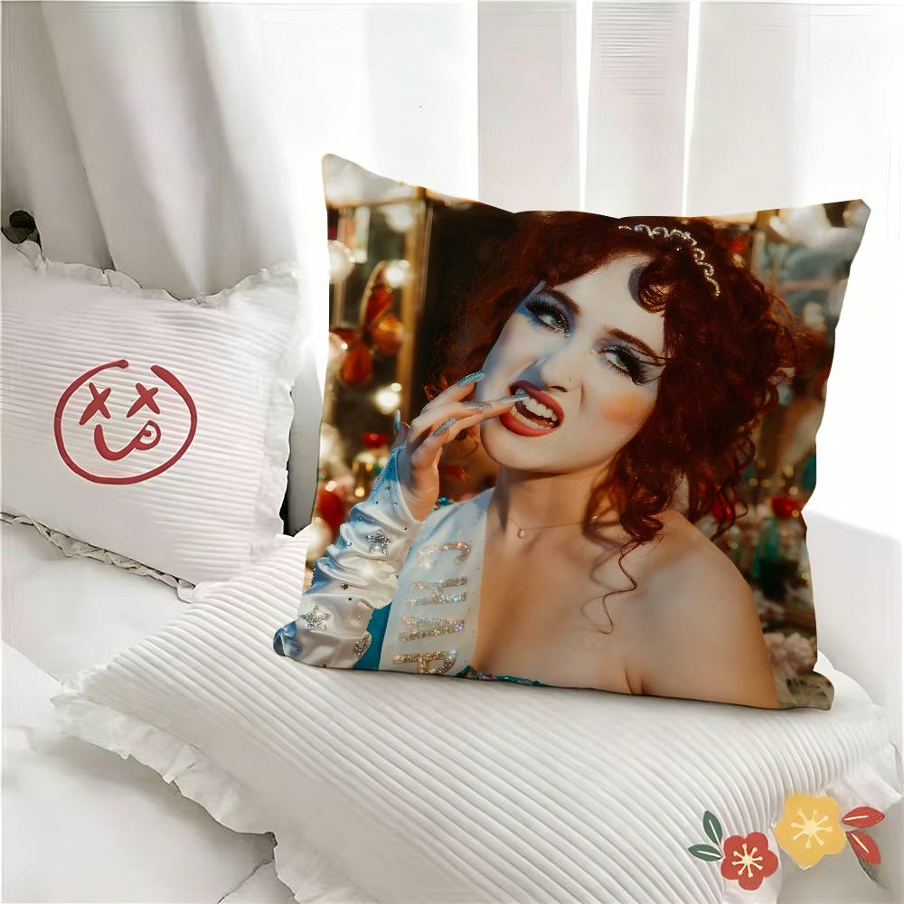 pc Chappell Roan Singer Pillow Case Fashion Square Pillowcase Bedroom Sofa Room Ins Decoration Leisure