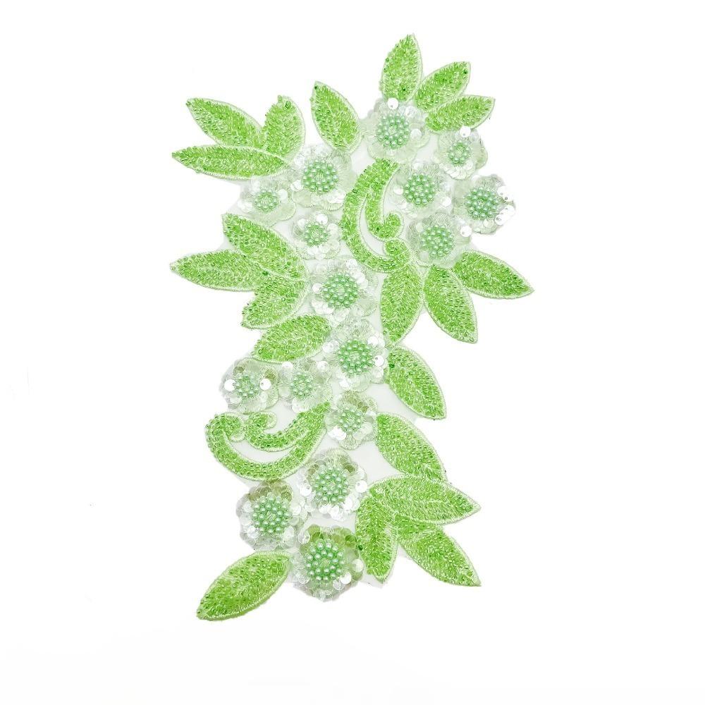 Embroidery Flower Mesh Sequin Embroidery Patches Decorative Clothing Sew Patches  Clothes