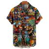 Summer Skull 3d Hawaiian Shirt for Man Oversized Casual Men's Shirts Streetwear Beach Male Tops Short Sleeve Blouse Trendy Tees