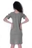 Moomaya Cold Shoulder T-shirt Dress Round Neck Casual Knee Length Summer Dresses For