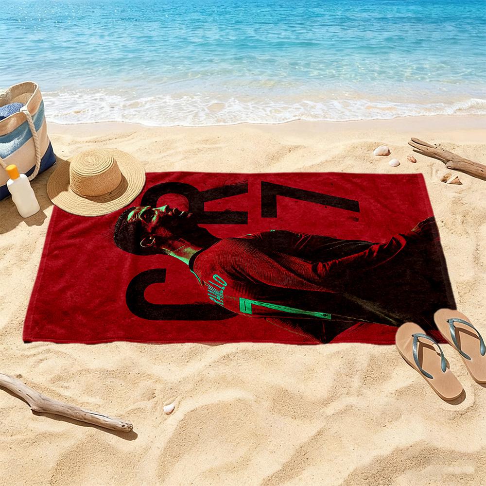 Cristiano Ronaldo Beach Towel Quickdry Soft Microfiber Comfortable Lightweight Suitable For Sports Travel Swimming Yoga Bathroom Beach And Pool