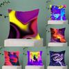 Cyberpunk Gradient Tone Pillow Case Antidustmite Pillowcase Invisible Zipper Silky Short Plush Sofa Cushion Cover