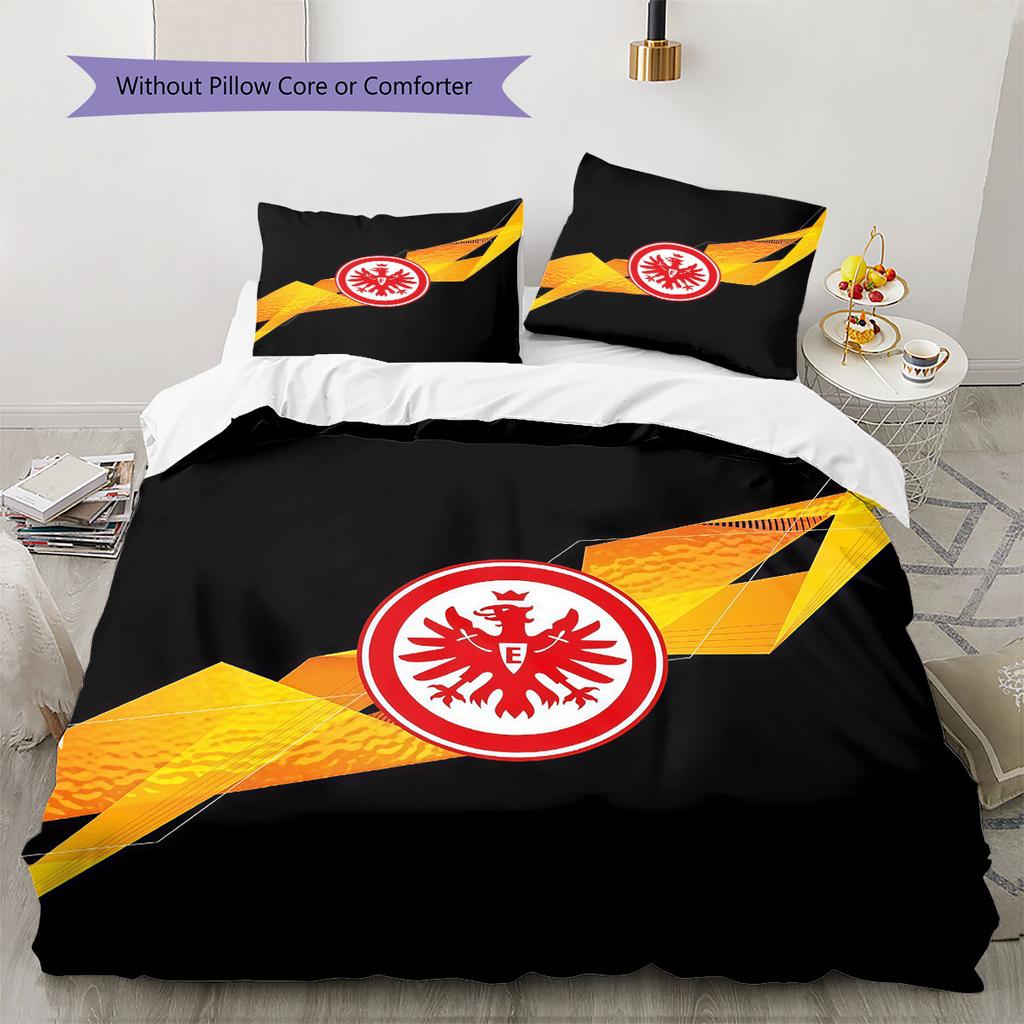 Eintracht Frankfurt Pattern Bedding,Quilt Set Quilt Cover Pillowcase Home Birthday Gift(1 * Duvet Cover + 2 * Pillowcase, Without Core)