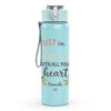 1PC Trust In Jehovah Floral Wreath 750ml Color Plastic Sports Water Bottle Leakproof Flip Straw Lid Suitable for Sports Office Home Use