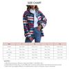 Womens Aztec Shacket Jacket Geometric Patterns Long Sleeve Button Down Fleece Short Coat for Home
