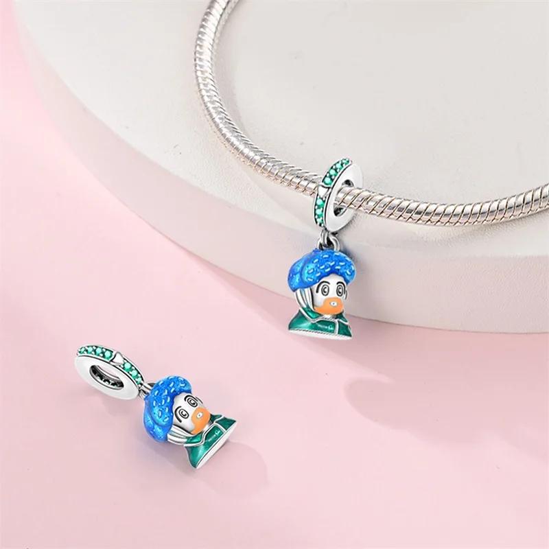 Abstract Geometric Design Copper Line Art Character Charm Suitable For Fit Diy Original Bracelet Fine Jewelry Gift