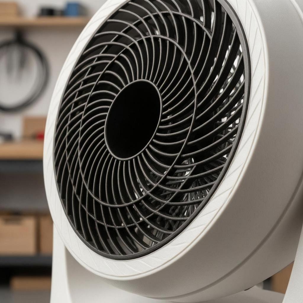 Electric Fan Heater Compact Tabletop White
